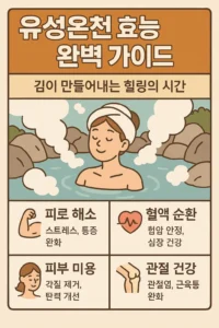 유성온천 효능 완벽 가이드 - 김이 만들어내는 힐링의 시간