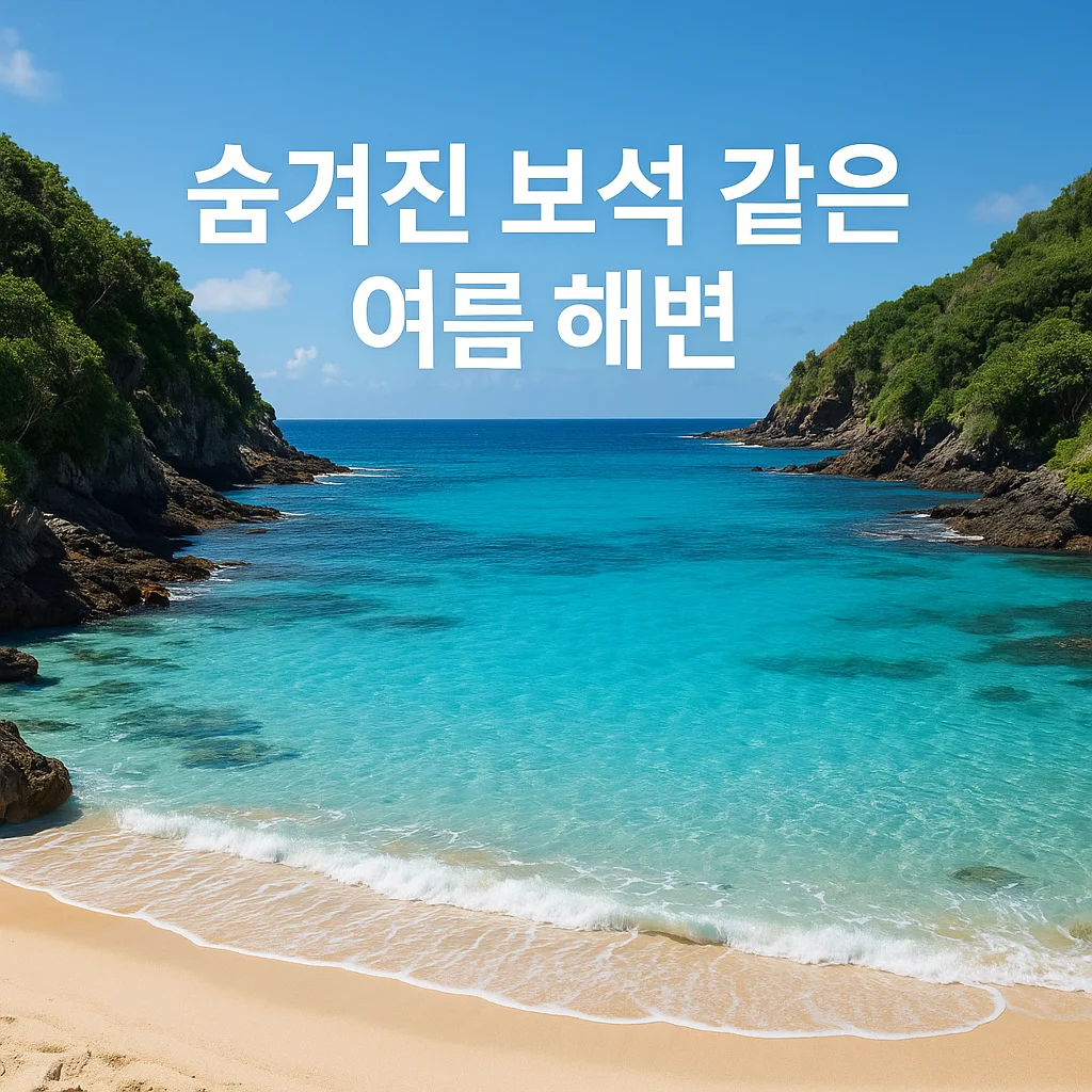 여름휴가 한적한 해변 추천 Best 7 숨겨진 보석 같은 바다