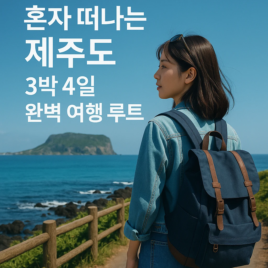 제주도 혼자여행 3박4일 완벽 가이드