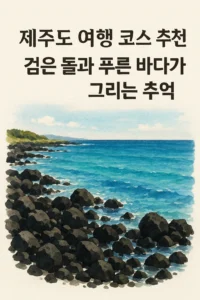 제주도 여행 코스 추천 - 검은 돌과 푸른 바다가 그리는 추억
